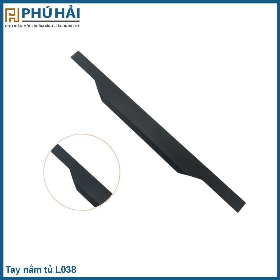  Tay nắm tủ L038 Đen 3T 