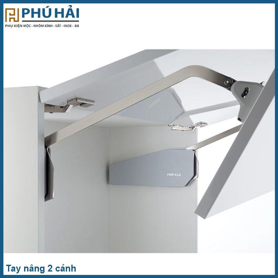  Tay nâng 2 Cánh , dùng cho cánh tủ chiều cao từ 770-850mm, Trọng lượng cánh: 8,5-10kg 