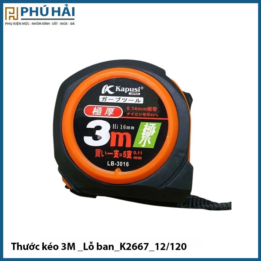  Thước kéo 3M Trắng viền CAM_Lỗ ban_K2667_12/120 