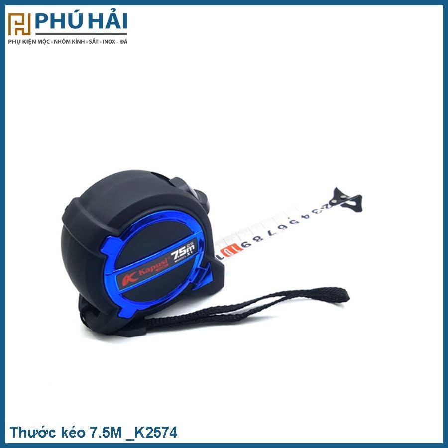  Thước kéo 7.5M Đen viền Xanh_K2574 