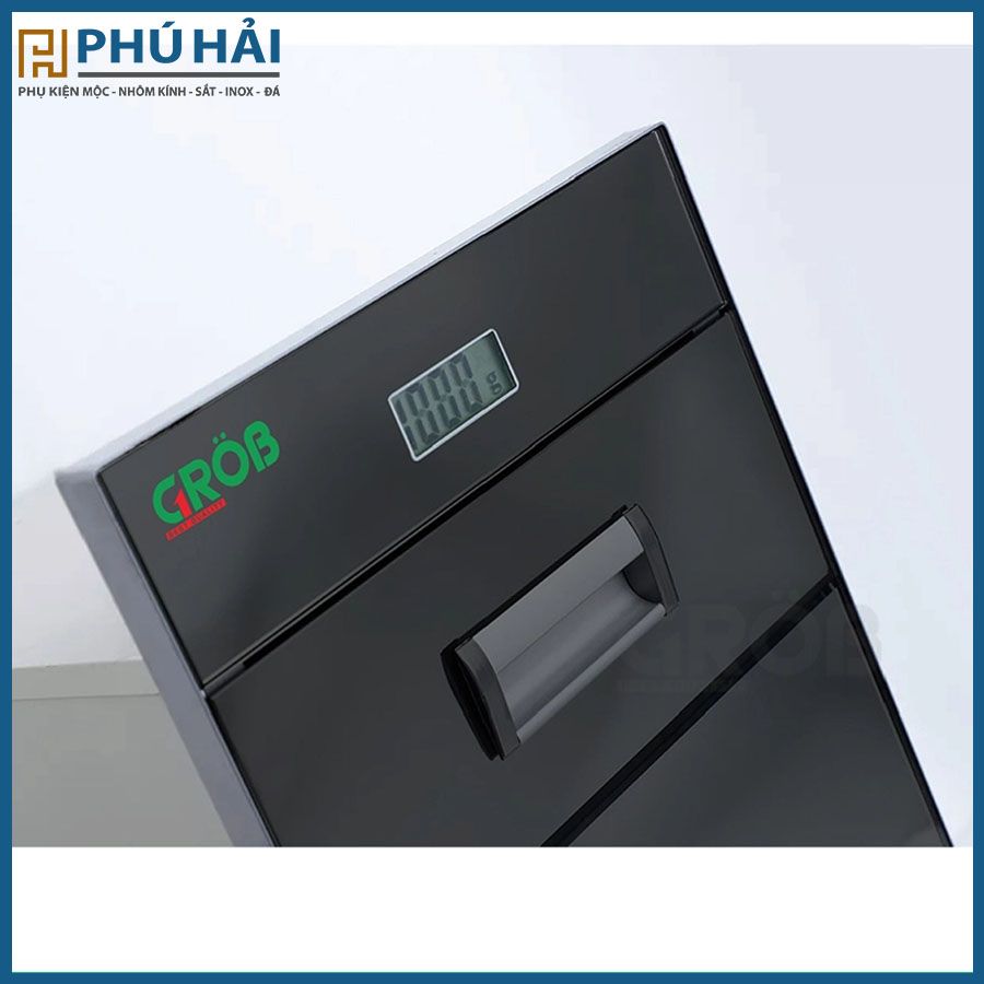  Thùng gạo mặt gương nút nhấn điện tử RBE-300B 