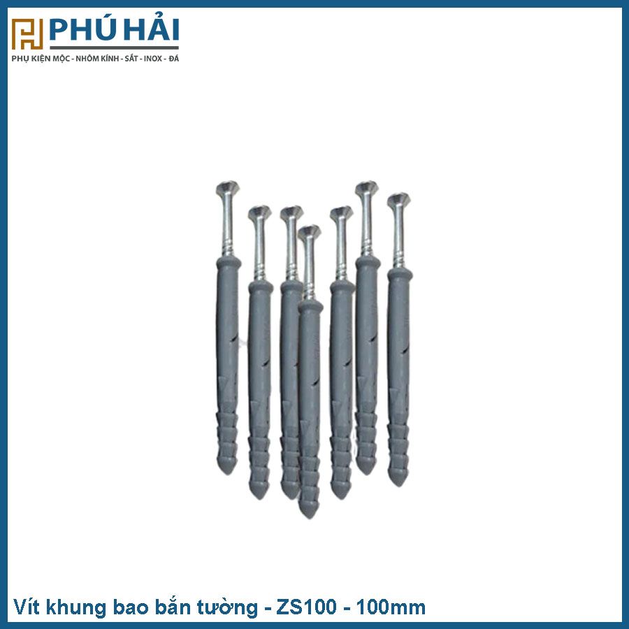  Vít khung bao bắn tường màu xám-ZS100-Con - 100mm - (50 Con/Bịch) 