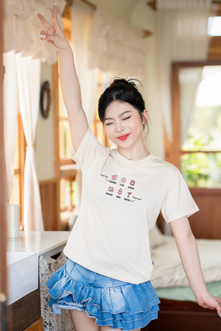 Áo Thun Baby Tee Let's Go - O7A11