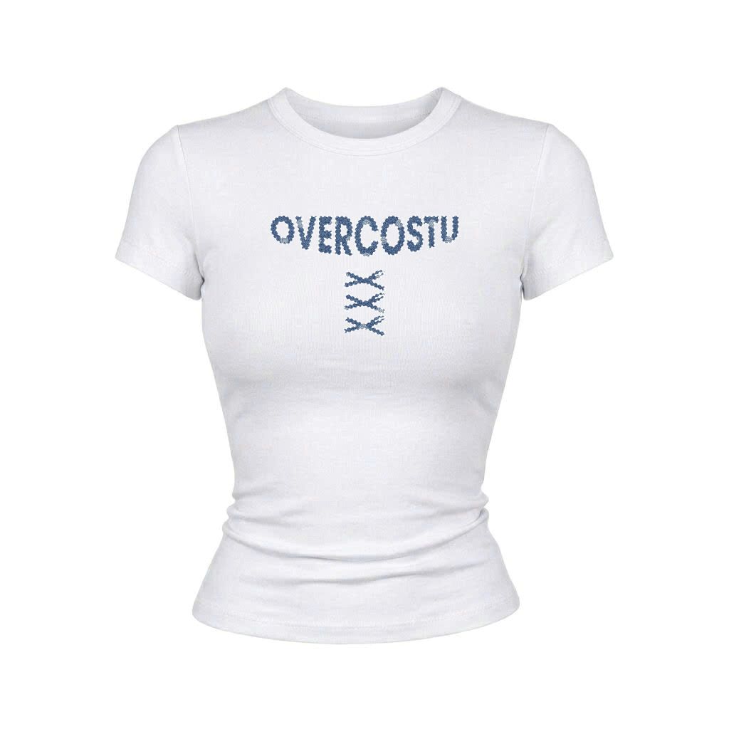 Áo Thun Borip Ngắn Tay OVERCOSTU Printed Denim - OV-TSW005-IN9