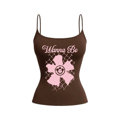 Áo 2 Dây Mesh Flower - OV-TSW003-IN4