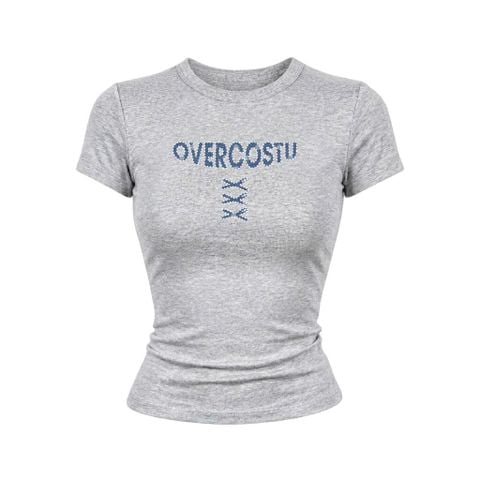 Áo Thun Borip Ngắn Tay OVERCOSTU Printed Denim - OV-TSW005-IN9