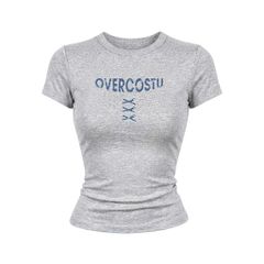 Áo Thun Borip Ngắn Tay OVERCOSTU Printed Denim - OV-TSW005-IN9
