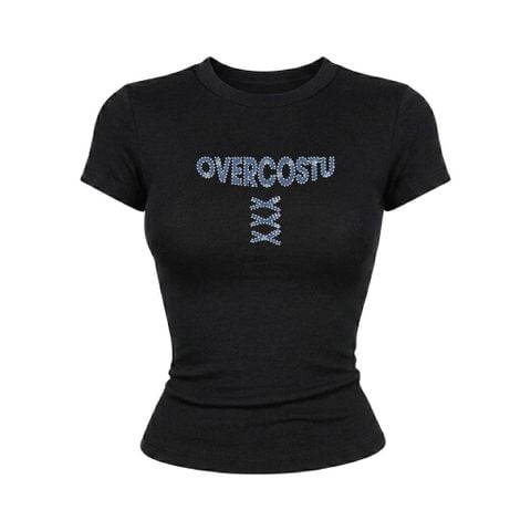 Áo Thun Borip Ngắn Tay OVERCOSTU Printed Denim - OV-TSW005-IN9