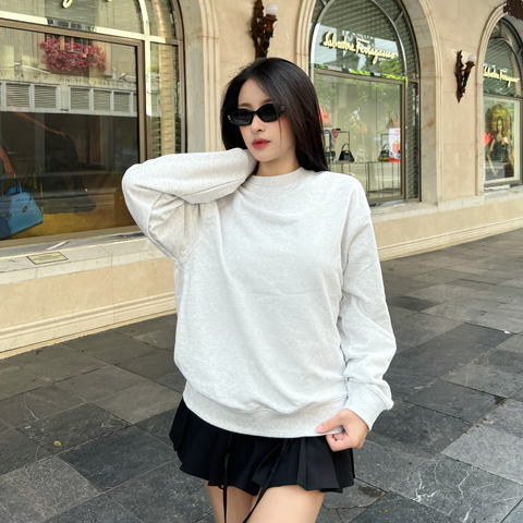 Áo Sweater Vải Nỉ Bông Unisex Basic 4 Màu Overco - O4K1