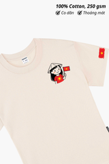 Áo Thun Baby Tee Cotton Bé Gái Cầm Cờ - O7A3