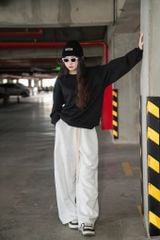 Quần Ống Rộng Chất Nỉ 2 Da Overco - O9J1