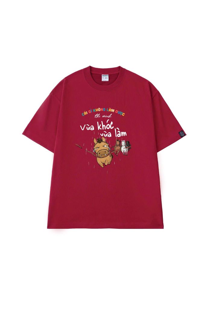 Áo Thun Unisex Dã Tiểu Dã Vừa Khóc Vừa Làm - O1A252