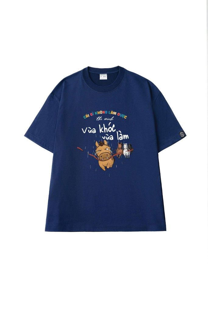 Áo Thun Unisex Dã Tiểu Dã Vừa Khóc Vừa Làm - O1A252