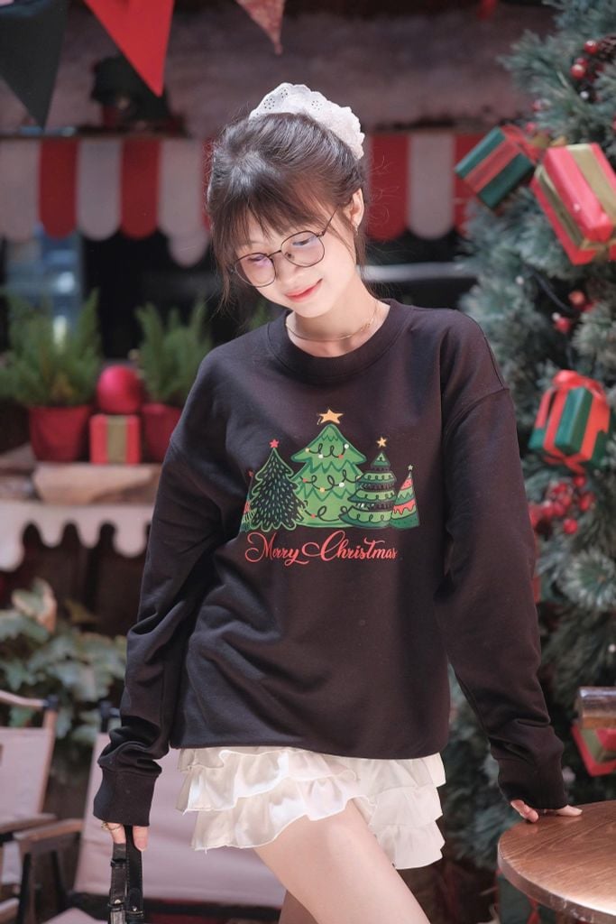 Áo Sweater Nỉ Da Cá XmasTree - O4F10