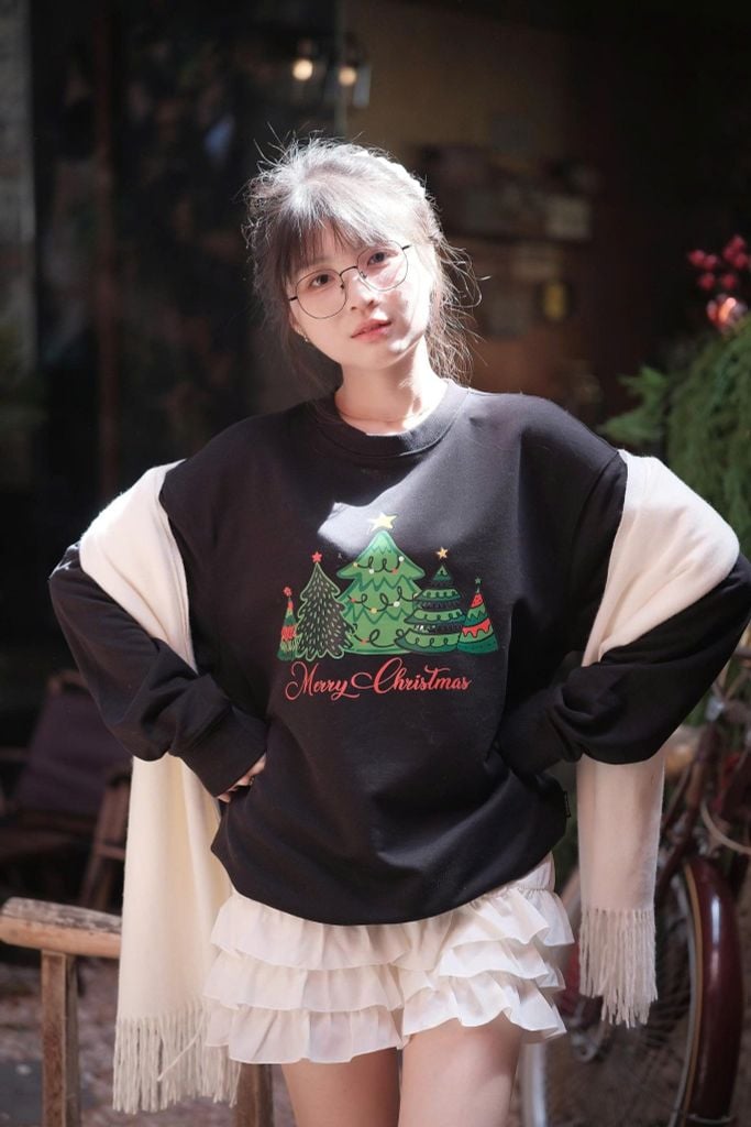 Áo Sweater Nỉ Da Cá XmasTree - O4F10