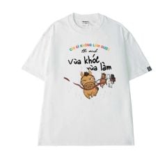 Áo Thun Unisex Dã Tiểu Dã Vừa Khóc Vừa Làm - O1A252