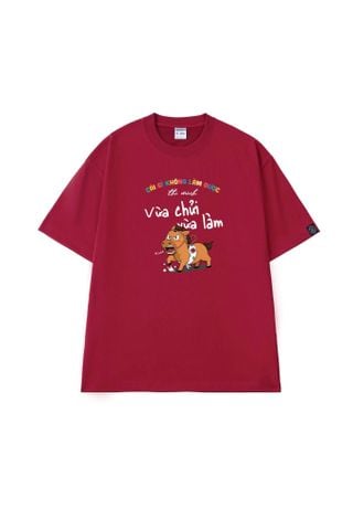 Áo Thun Unisex Mã Tiểu Dã Vừa Chửi Vừa Làm - O1A261