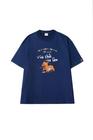 Áo Thun Unisex Mã Tiểu Dã Vừa Chửi Vừa Làm - O1A261