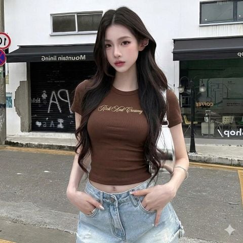 Áo Thun Borip Ngắn Tay Rich And Creamy - OV-TSW005-IN3