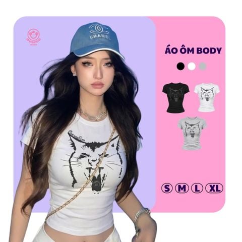 Áo Thun Borip Ngắn Tay Cat Streestyle Graphic - OV-TSW005-IN6