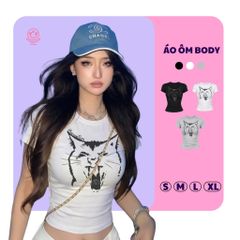Áo Thun Borip Ngắn Tay Cat Streestyle Graphic - OV-TSW005-IN6