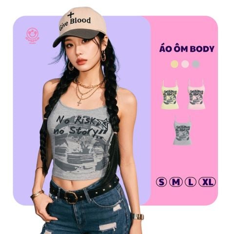 Áo 2 Dây No Risk, No Story - OV-TSW003-IN7