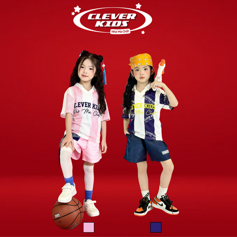  [Set Bộ Cho Bé 15kg-60kg] Set Áo Quần Neo Striple 26 Clever Kids Thiết Kế Phối Màu Tinh Tế Năng Động 