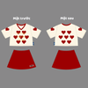 [Set Bộ Áo Váy Cho Bé 15kg-60kg] Bộ Áo Váy Sweet Heart Clever Kids Cho Bé Gái, Chất Cotton Bóng Mỹ In Lụa