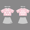[Set Bộ Áo Váy Cho Bé 15kg-60kg] Bộ Áo Váy Sweet Heart Clever Kids Cho Bé Gái, Chất Cotton Bóng Mỹ In Lụa