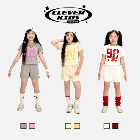  Set bộ cho Bé Gái 12-35kg – Chất Cotton Premium Mềm Mại Phiên Bản Đặc Biệt I Set Bộ Số 90 Clever Kids 