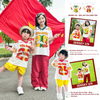 Áo Gia Đình từ 15kg - 60kg [ BST Áo Việt Nam 80 Năm] – Áo Jersey Cổ Tim Chất Lưới, Áo Bóng Chày và Áo 29 Cotton Bóng Mỹ Form Rộng, Thoáng Mát I Clever Kids