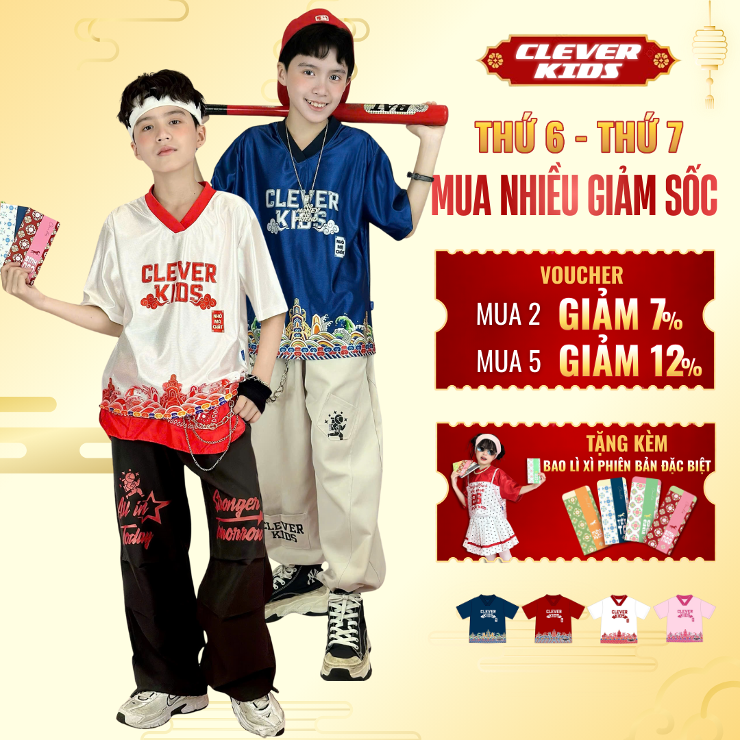 [Áo Thun Cho Bé Trai/ Bé Gái 15kg-60kg] Áo Gia Đình Tết 26, Chất Vải Cotton Bóng Mỹ Thoáng Mát