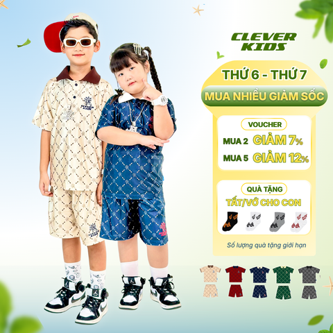  SET BỘ POLO MONOGRAM CÓ CỔ 