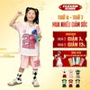 Set thể thao Bé Trai/Bé Gái 6–12 tuổi – Phối Lưới Cá Tính, Cổ Áo 2 Lớp I Số 2 Phi Hành Gia Clever Kids