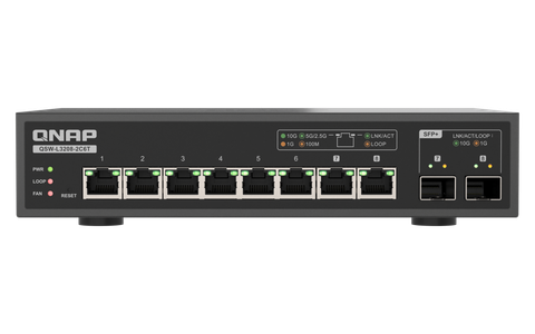 QNAP Unveils QSW 3000 Series 8-port Full 10GbE Lite-Managed Switch - QSW-L3208-2C6T