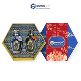  Hộp quà TÂM GIAO | Hoàng Hoa Tửu + Minh Mạng Tửu - Bình sứ Bát Tràng (500ml & 700ml) 