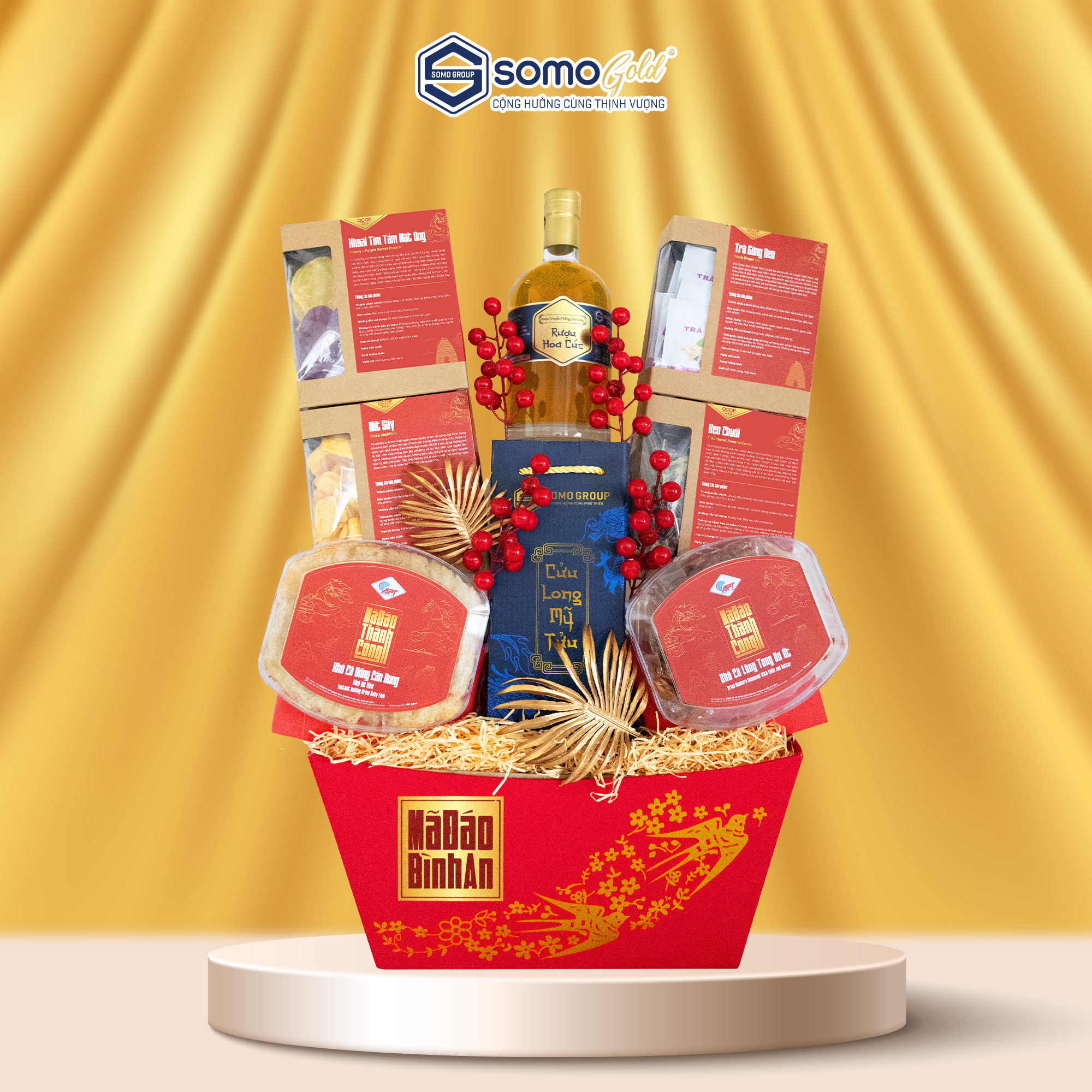  Quà Tết 2026: MÃ ĐÁO BÌNH AN (Dạng thuyền) 