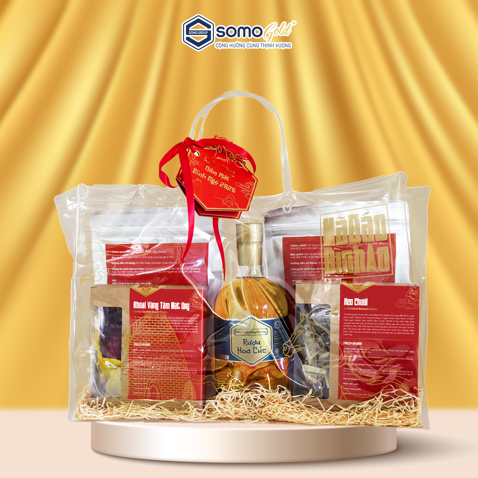  Quà Tết 2026: MÃ ĐÁO BÌNH AN (Dạng túi) 