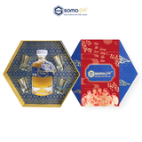  Hộp quà SUM VẦY | Hoàng Hoa Tửu / Minh Mạng Tửu - Chai thủy tinh 500ml + 4 ly 35ml 