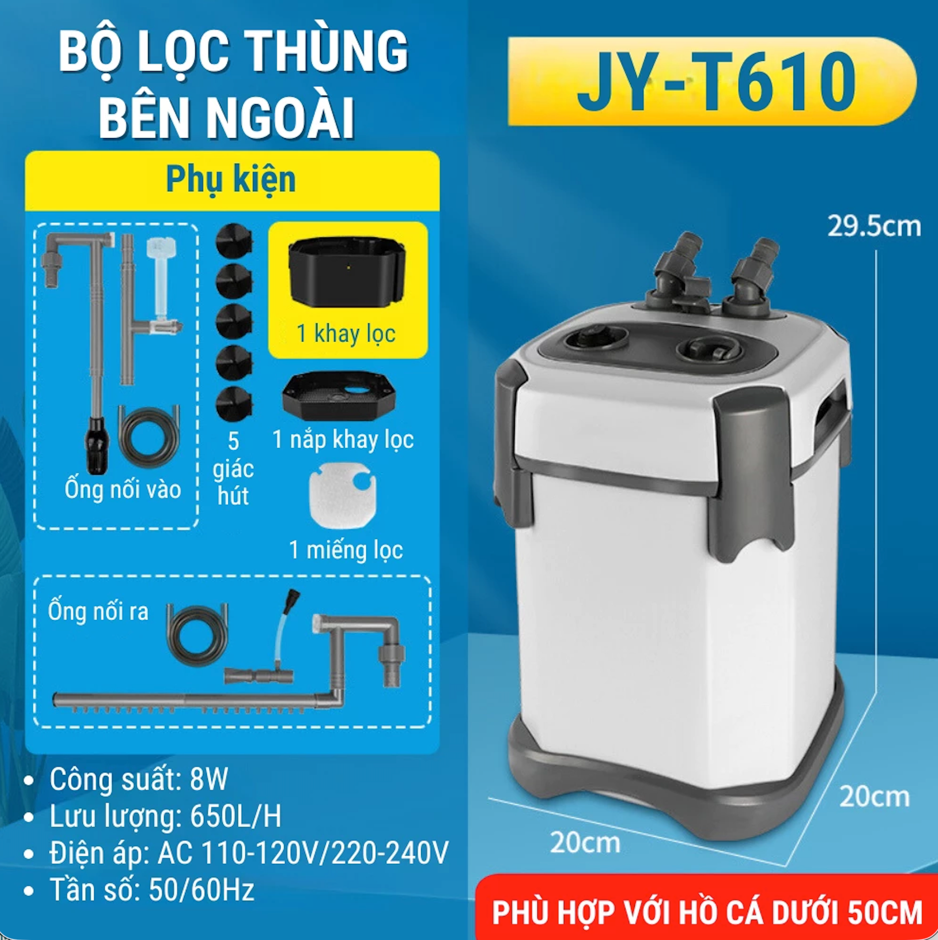 Lọc thùng  JY - T620 10w