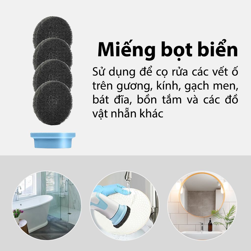 Phụ Kiện Thay Thế Máy Cọ Rửa Điện Cầm Tay Đa Năng Mifan K3 C3