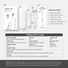 Bàn Chải Điện Cao Cấp Mifan Vibrosonic X9