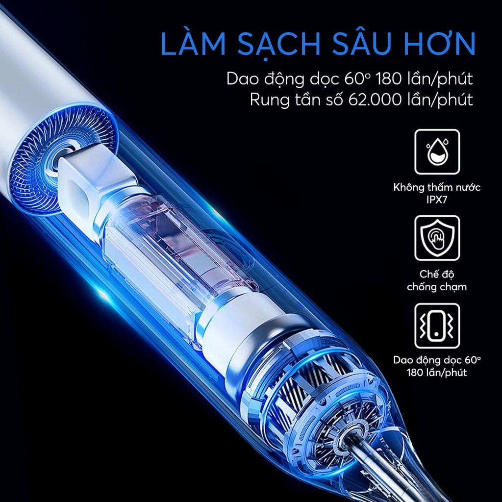 Bàn Chải Điện Cao Cấp Mifan Vibrosonic X9