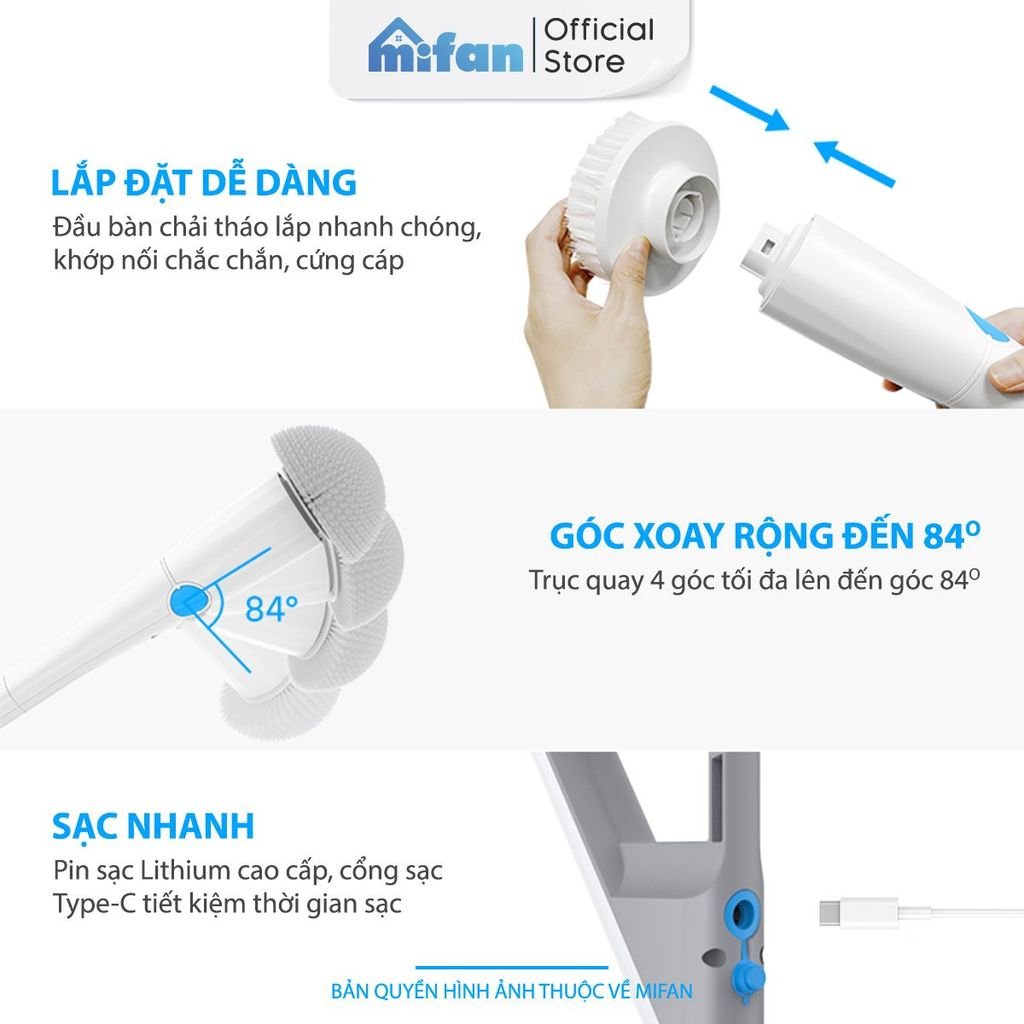 Chổi Cọ Điện Đa Năng Mifan C3