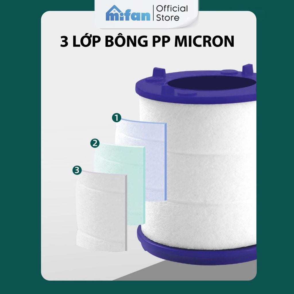 Đầu Vòi Rửa Bát Tăng Áp Lọc Nước 3 Chế Độ Phun Mifan