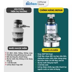 Đầu Vòi Rửa Bát Tăng Áp Lọc Nước 3 Chế Độ Phun Mifan