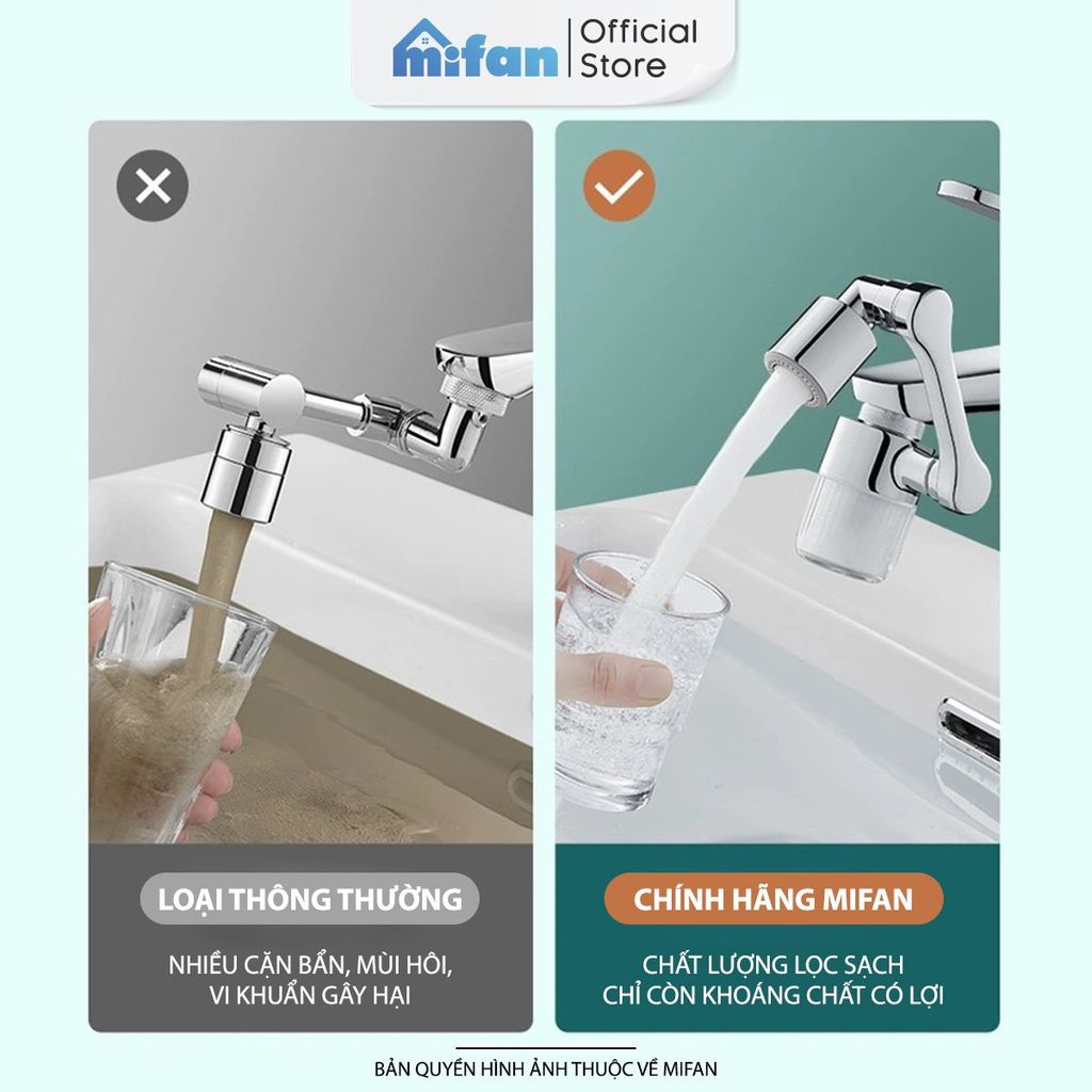 Đầu Lọc Nước Tại Vòi Bồn Rửa Mặt MIFAN