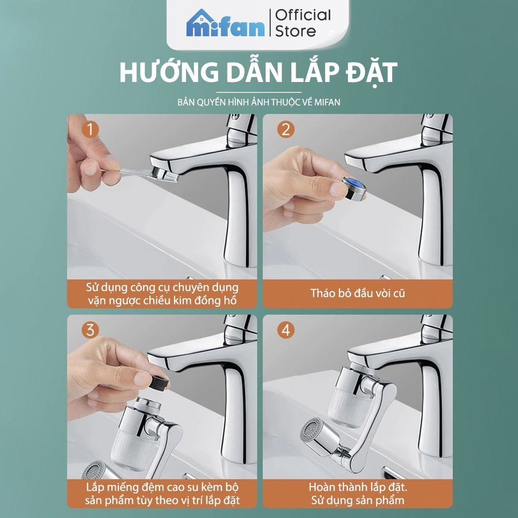Đầu Lọc Nước Tại Vòi Bồn Rửa Mặt MIFAN