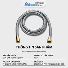 Dây Vòi Tăng Áp Inox 304 Cao Cấp Mifan