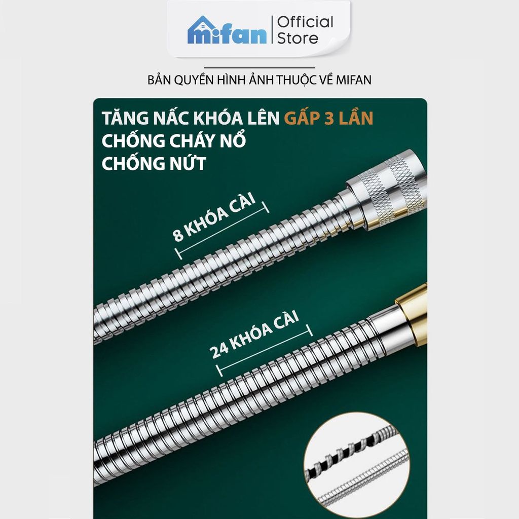 Dây Vòi Tăng Áp Inox 304 Cao Cấp Mifan